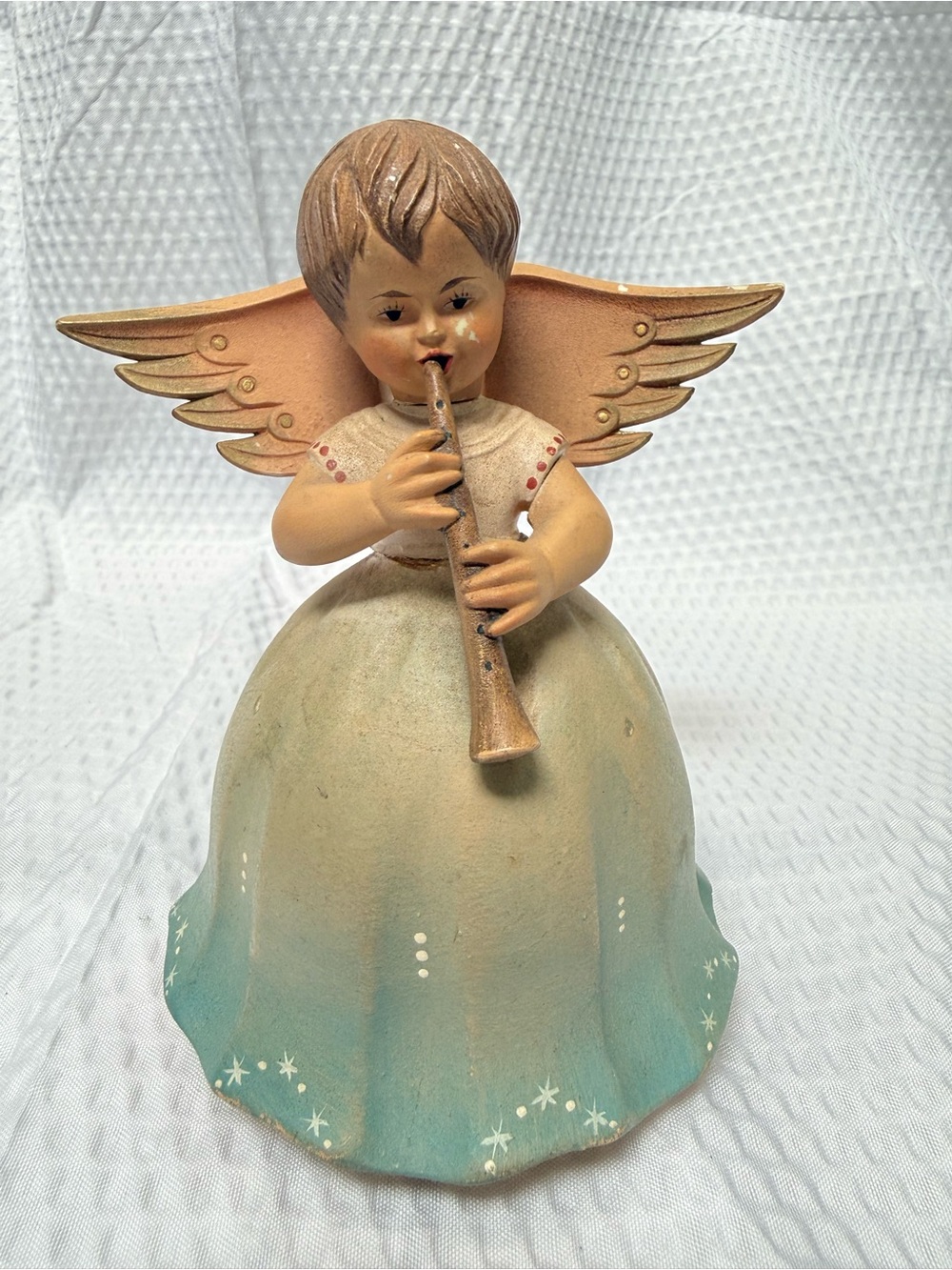 Vintage Reuge Musical Angel Flute Silent Night 4.5” Swiss Movement